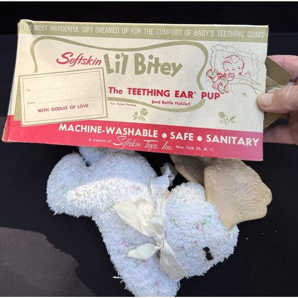 Vintage 1960’s Softskin Rare terrycloth plush Softskin Lamb RARE In Box! - Picture 1 of 13